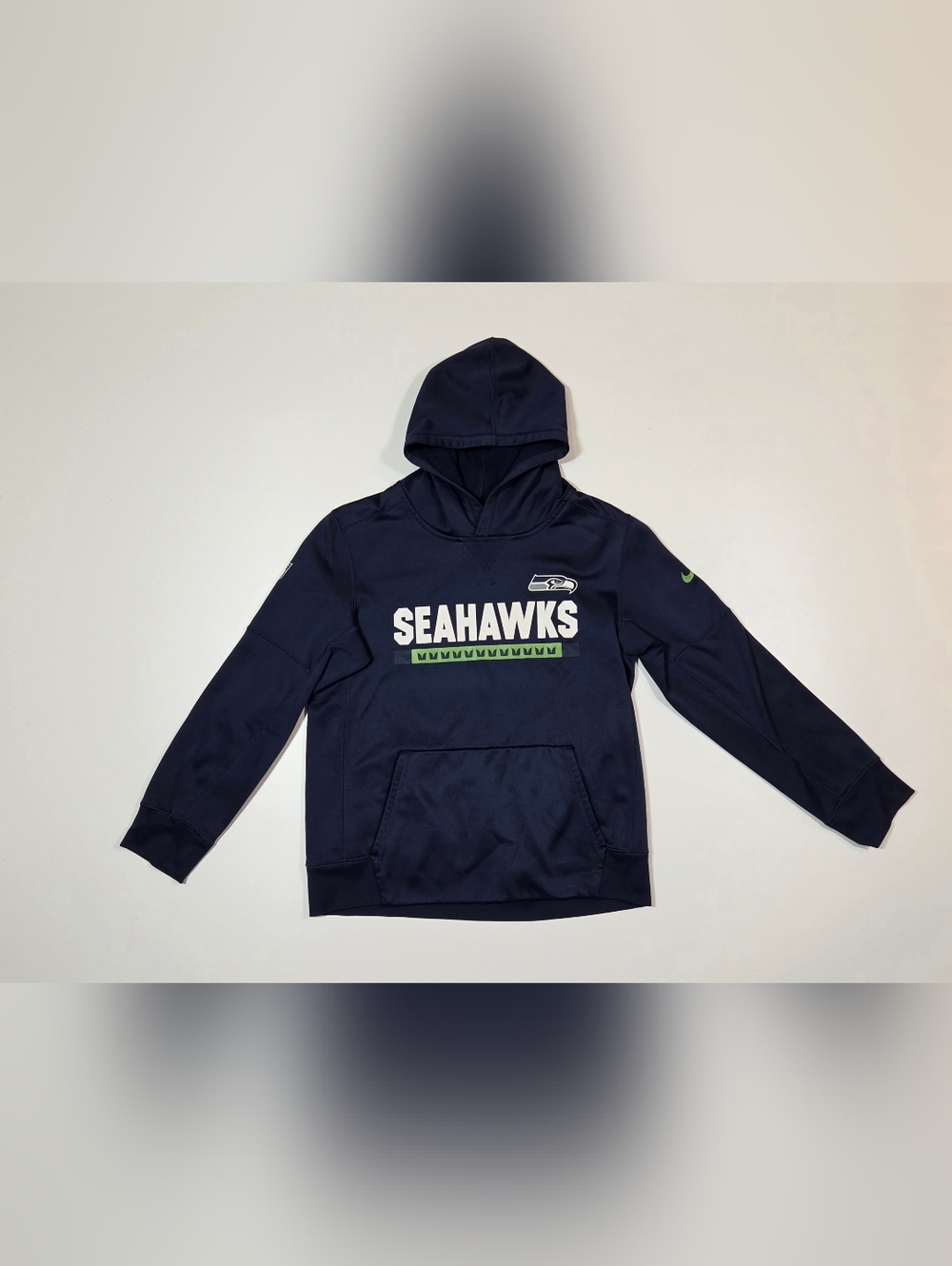Seattle Seahawks NFL Team Apparel Youth Hoodie Size Large 14/16 Fleece Knit Nike